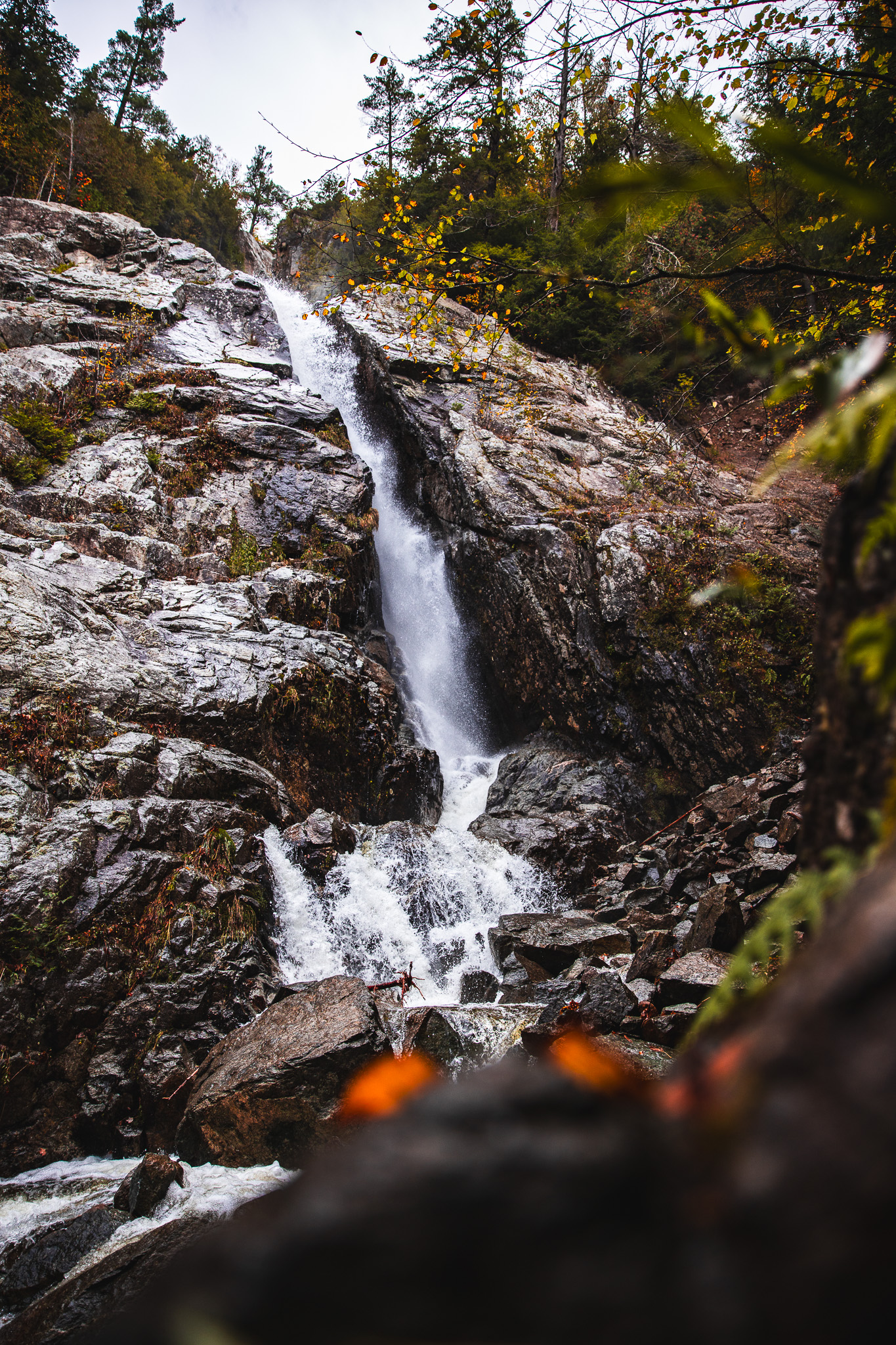 Roaring Brook Falls fall foliage