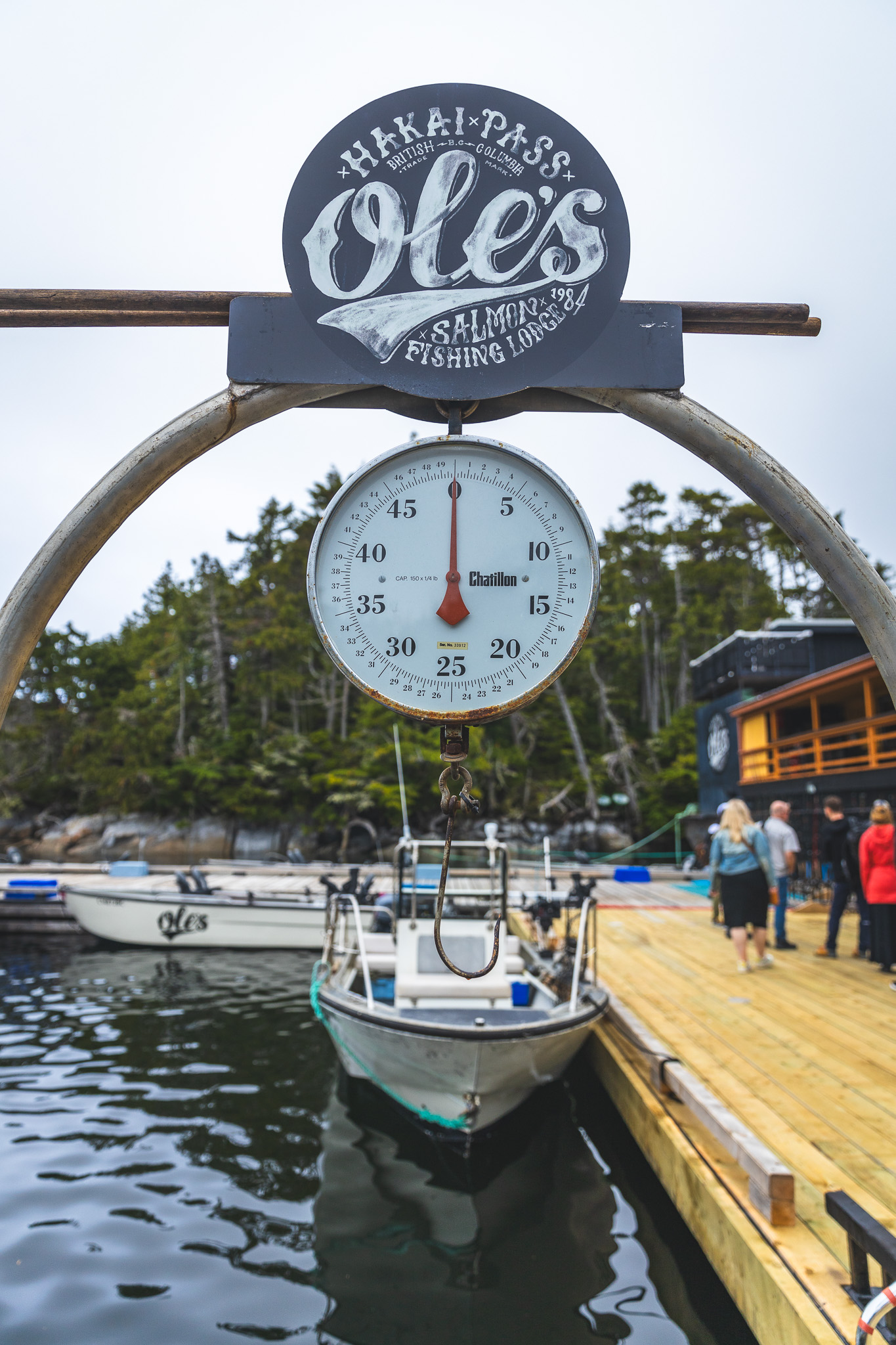 The fish scale at Ole’s Fishing Lodge