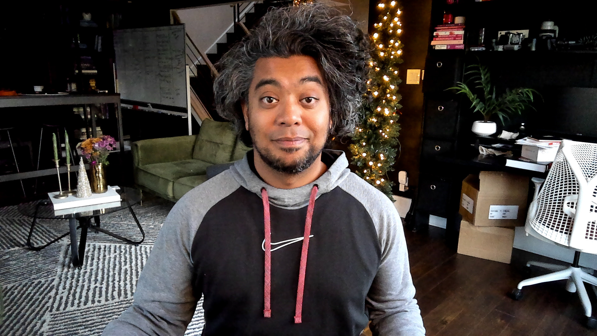 How Dan Mall looks on a call through his LG UltraFine webcam