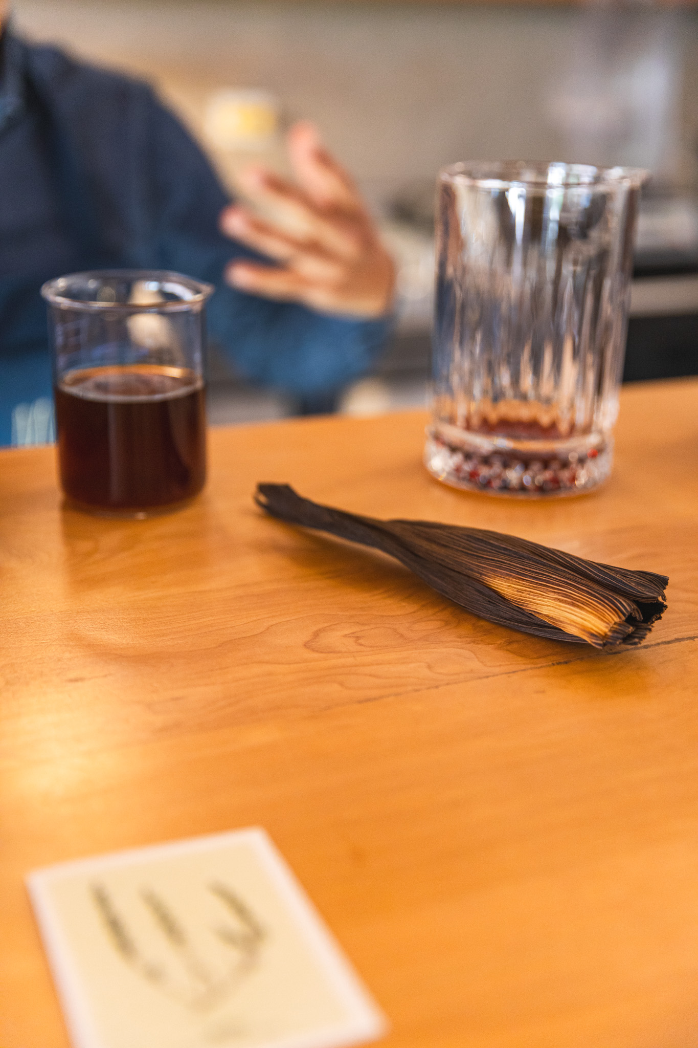 Corn husk extracted into a drink