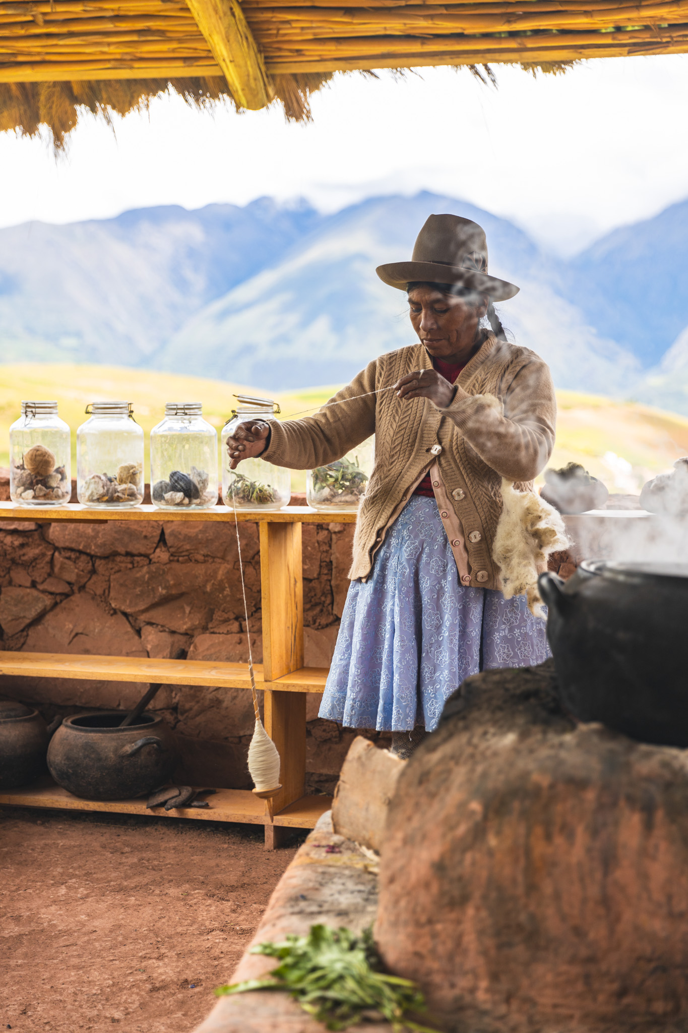 Juana spinning yarn